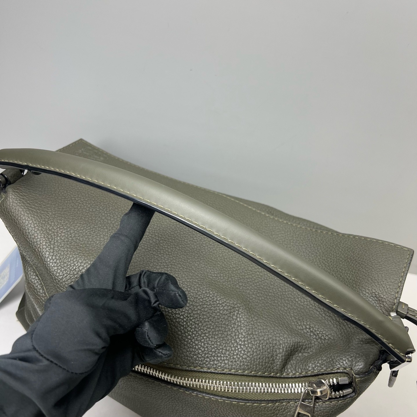 Loewe Pre-Owned Authentic Puzzle Crossbody Handle Bag Leather 35x24x15cm