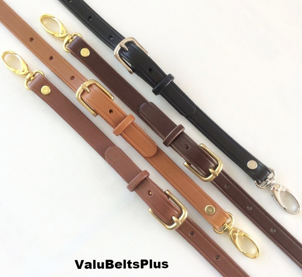5/8″ Quality Leather Adjustable Cross Body Replacement Strap Bag Purses 6 Length