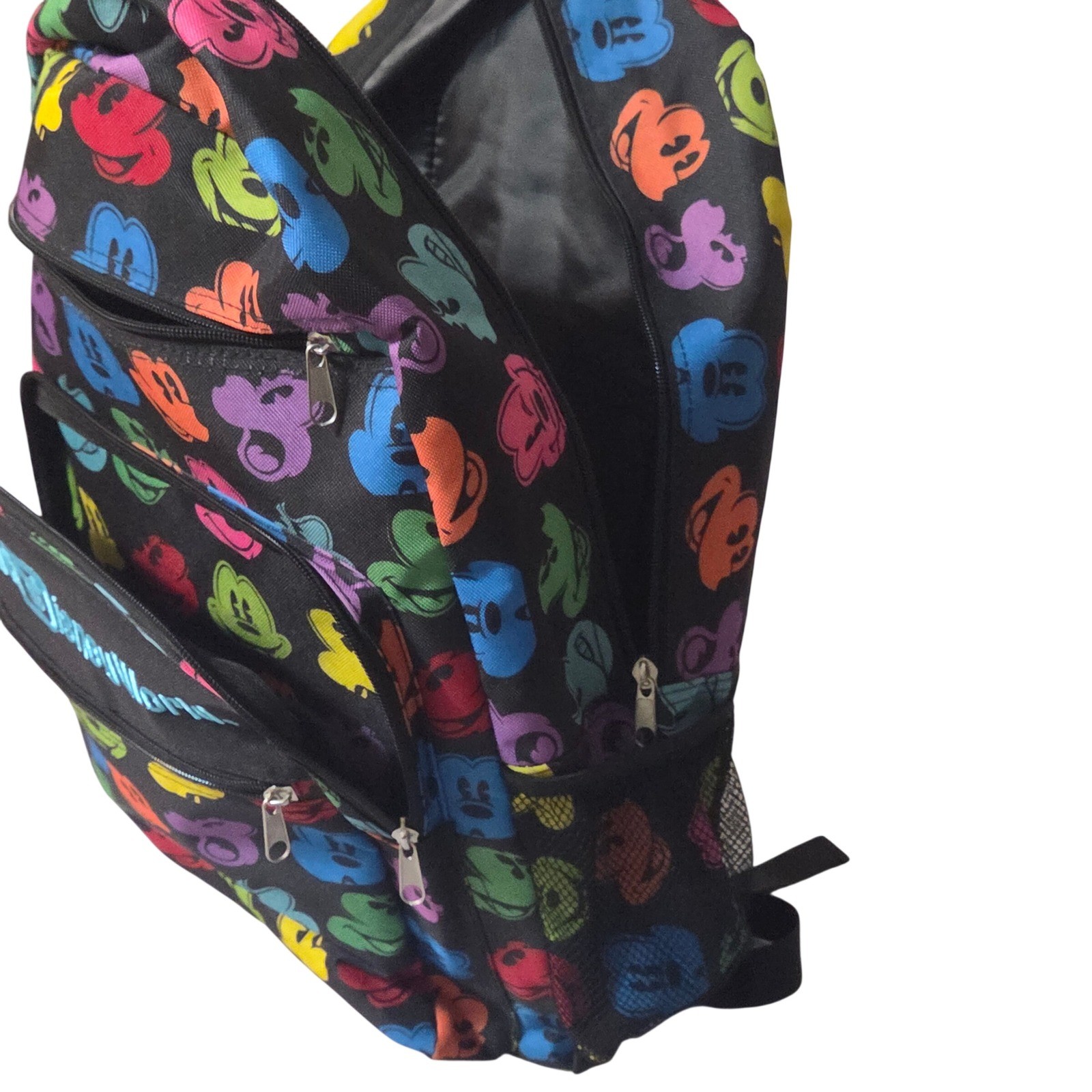 Disney Backpack Black Mickey Mouse All Over Print Walt Disney World Bag