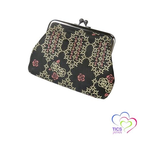 Inden wallet coin purse clasp pouch accessory case rose cloisonne plum pink