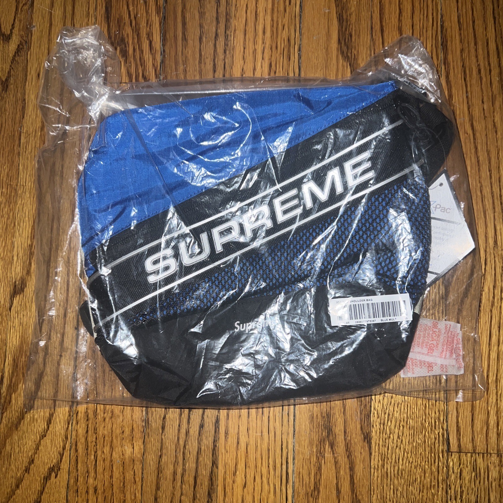 Supreme 3D Logo Shoulder Bag Blue Multicolor