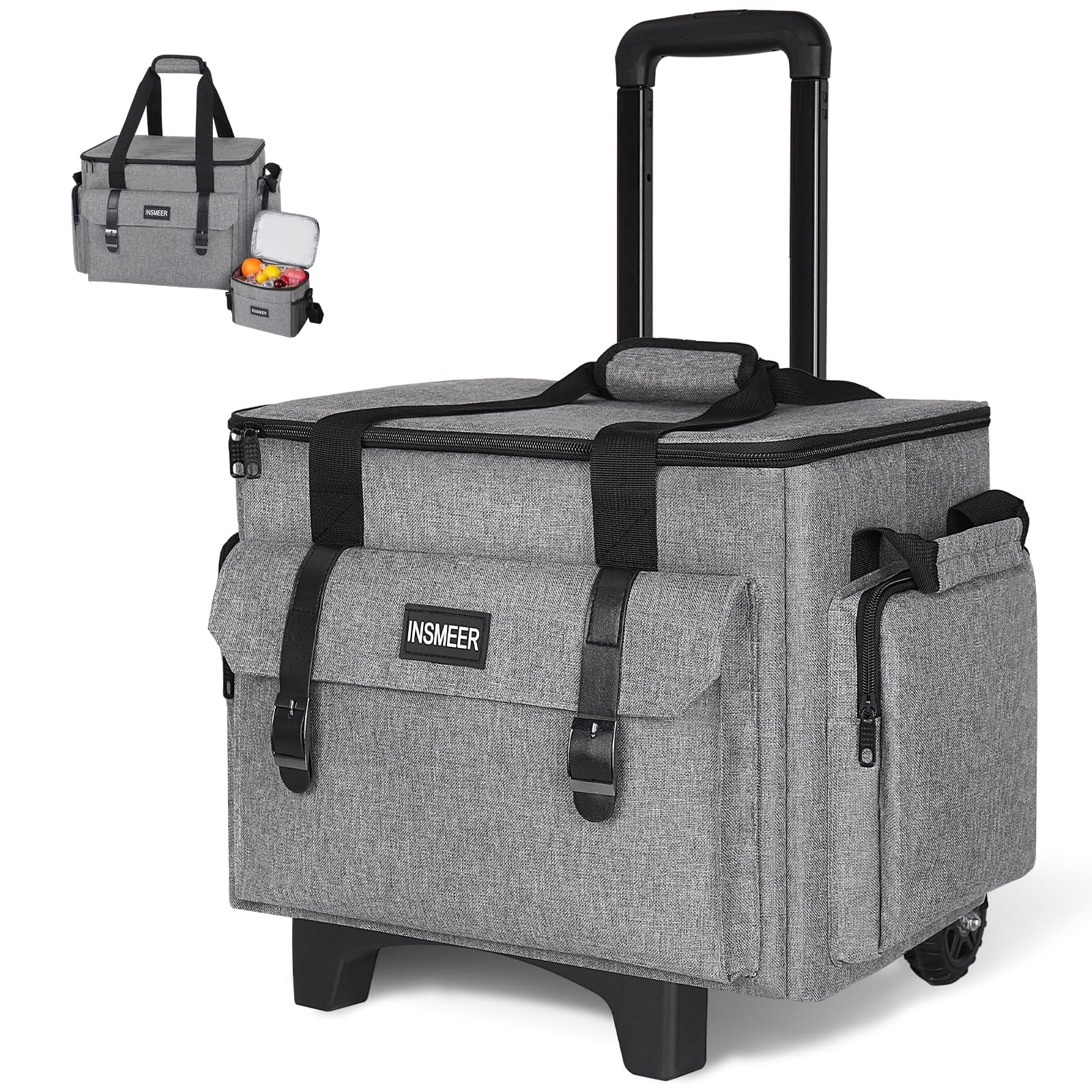 Rolling Teacher Bag with Wheels, Padded Laptop Compartment for up to 15.6 Inc…