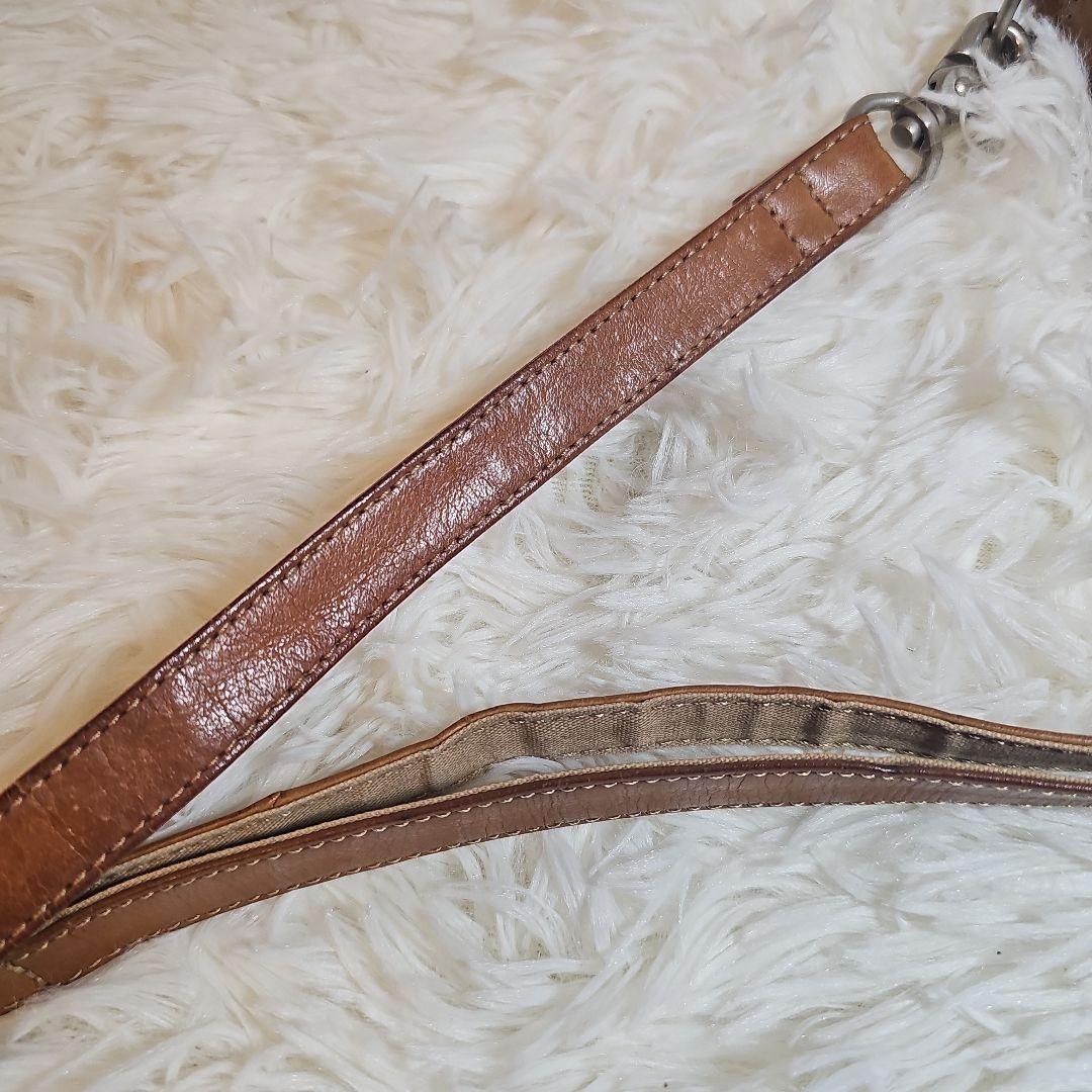 Authentic PORTER Yoshida Leather Shoulder Bag Men’s 11x15cm Adjustable Strap