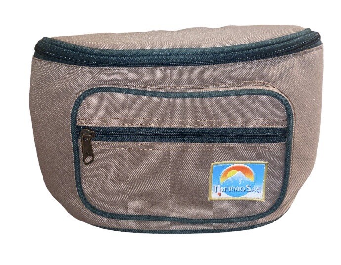Vintage Thermosac Cooler Fanny Pack Insulated Hip Bag Canvas Tan Retro Festival