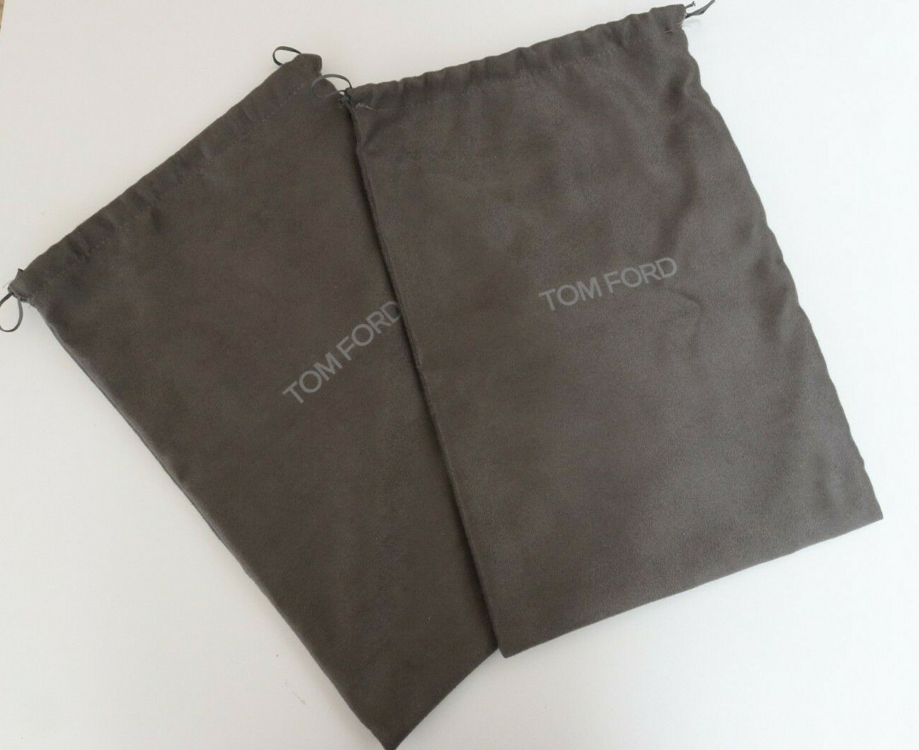 Tom Ford Gray Faux Suede Purse Boots Bag Shoe Dust Cover 10″ x 15″ LARGE unlined