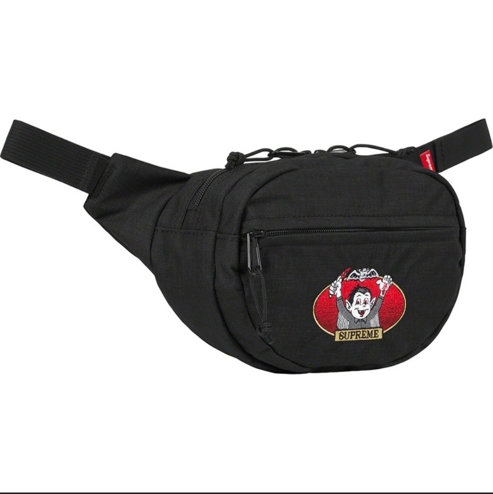 SS21 Supreme Vampire Boy Black Waist Bag Water Resistant Fanny Pack Sean Cliver