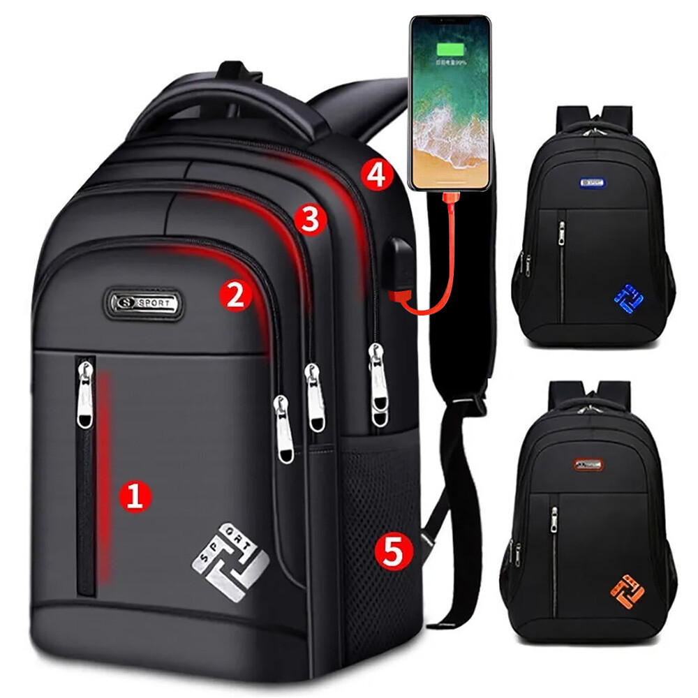 Water Resistant Large 18″ Laptop Backpack Men Women Travel School Business Bag