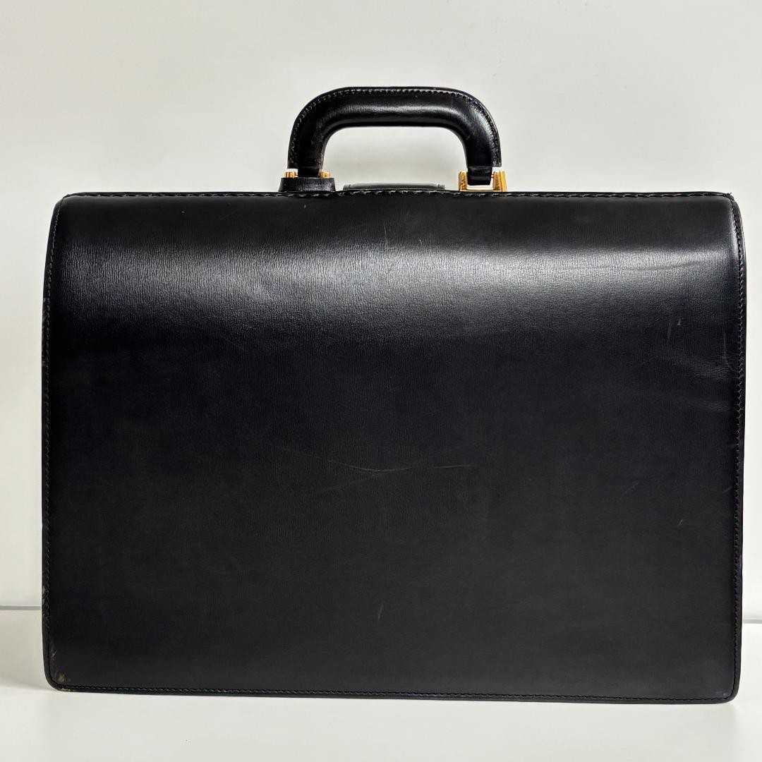 Authentic Yoshida Kaban PORTER Dulles Leather Bag Black 46.5cm x 34cm x 15cm Dam
