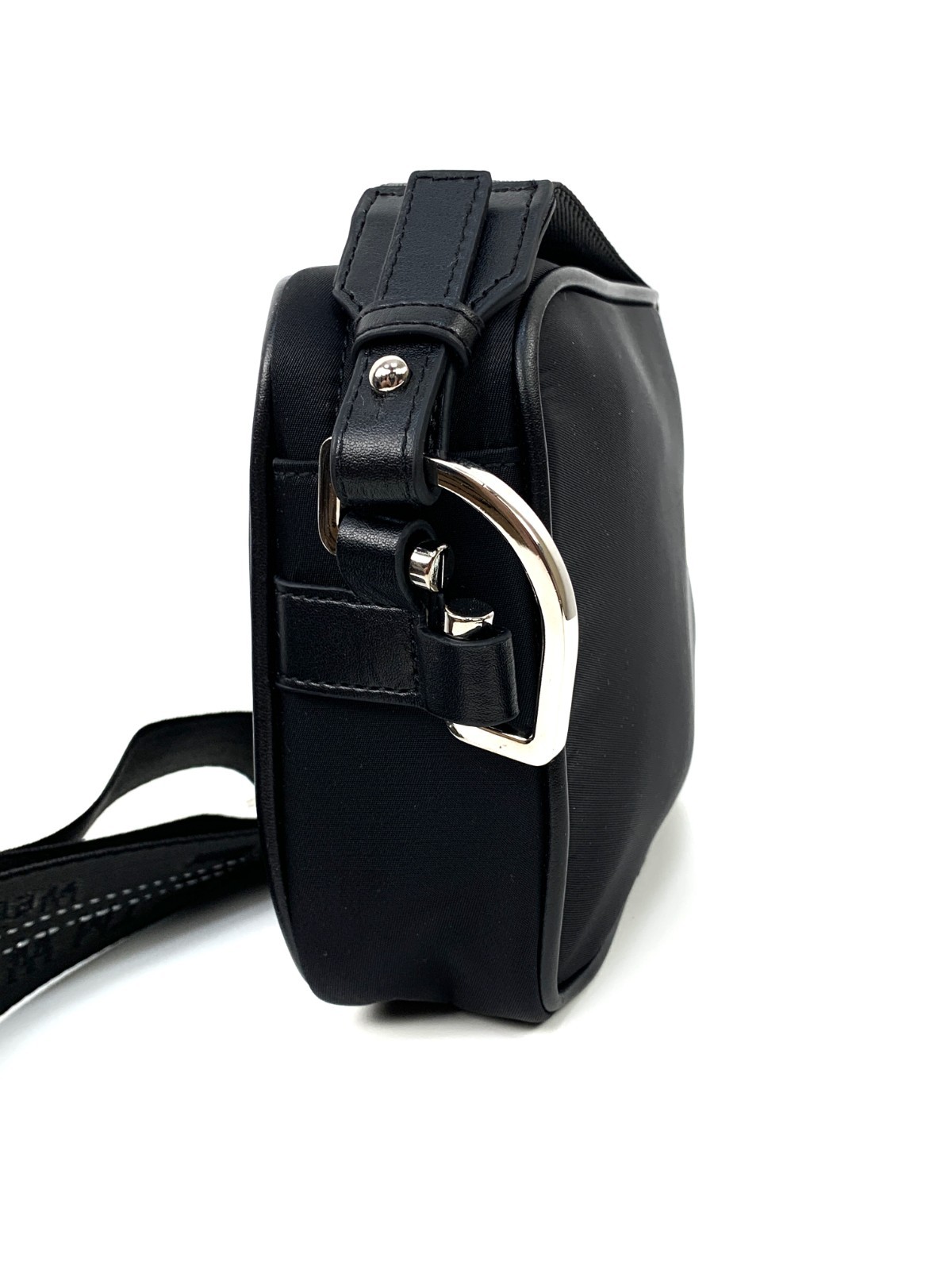 Off-White Virgil Abloh Nylon Webbing Messenger Crossbody Bag Black