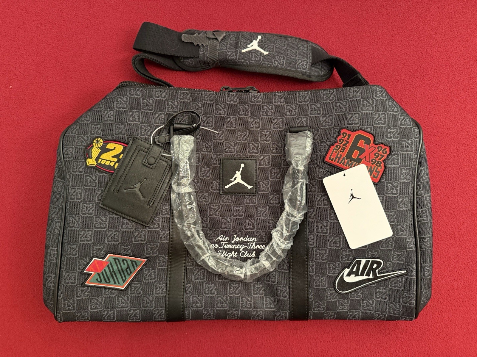 Nike Jordan Monogram Champion Luxury 25L Duffle Bag MM9157-023 Size Medium NEW