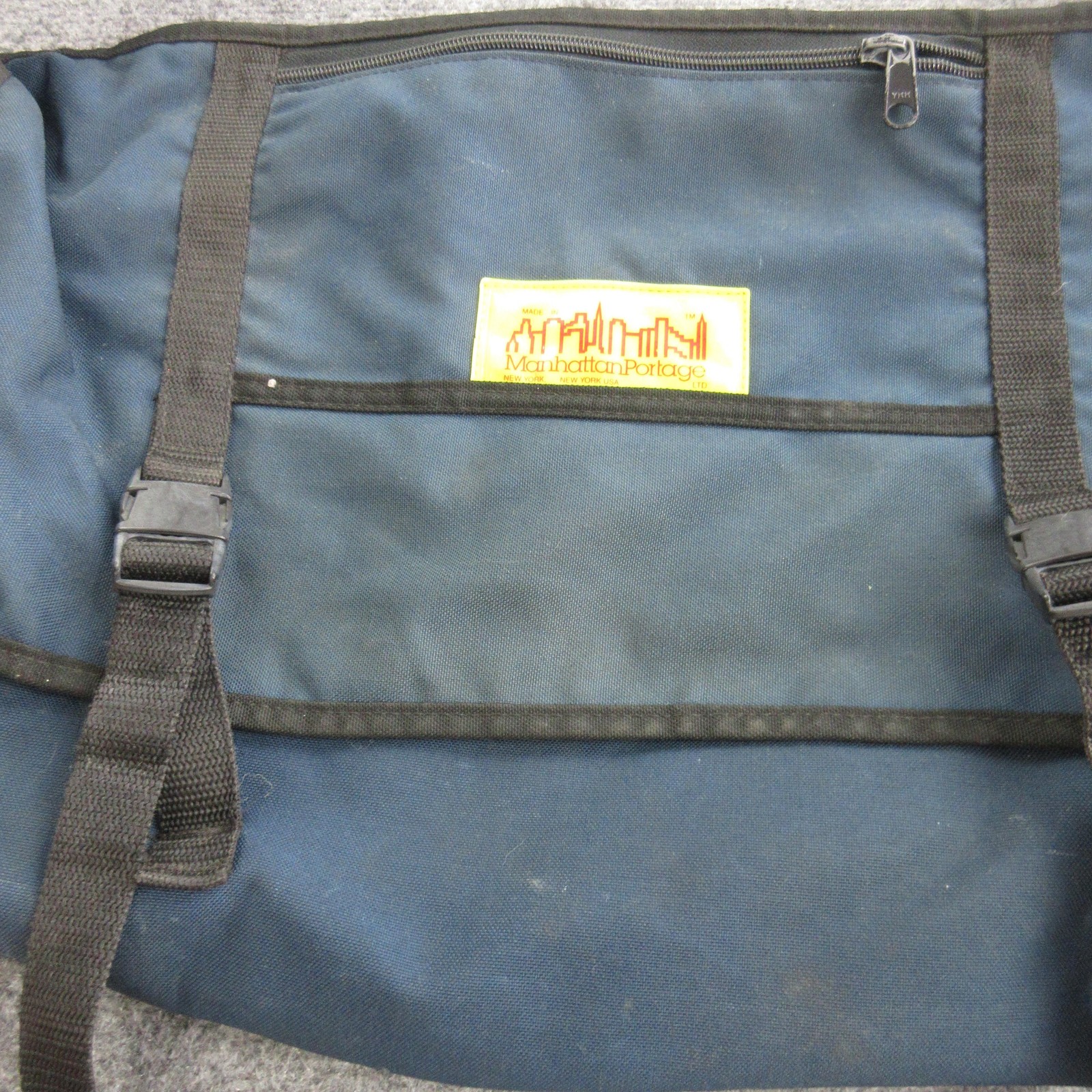 Vintage Manhattan Portage Messenger Bag Mens Large Blue Canvas Made USA Shoulder