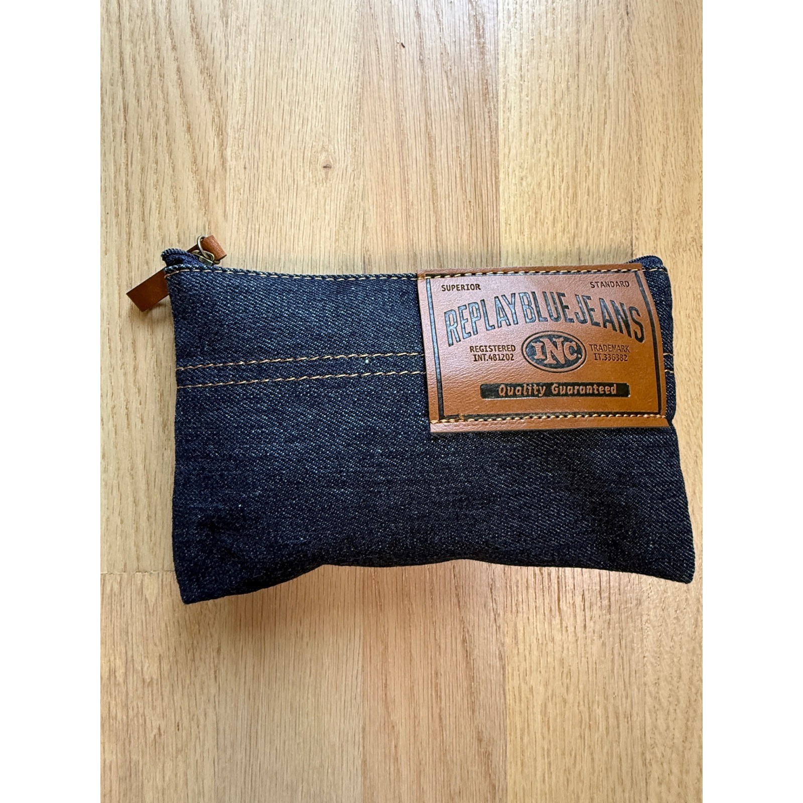 REPLAY BLUE JEANS Lufthansa Travel Amenity Pouch Dark Blue Denim (No Toothpaste)