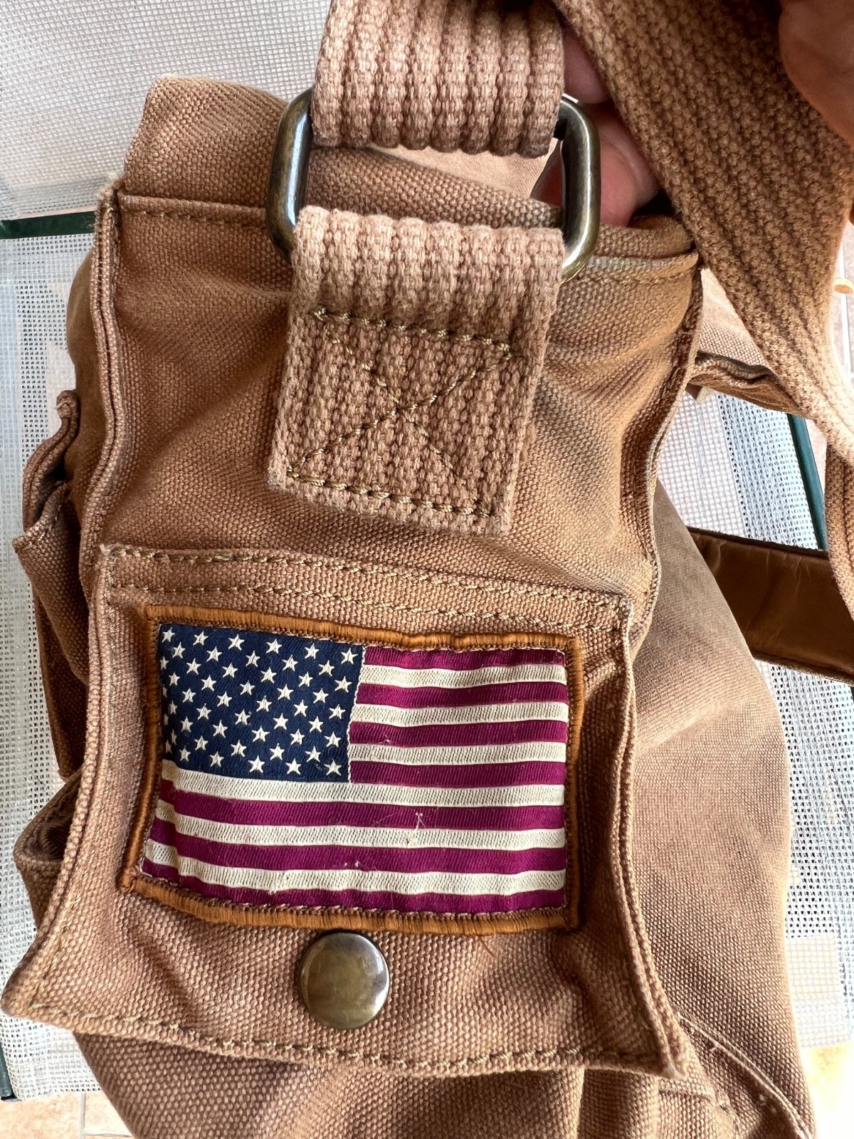 BARBOUR Steve Mc Queen Messenger Shoulder Bag Colonial Cotton Leather Legend 554