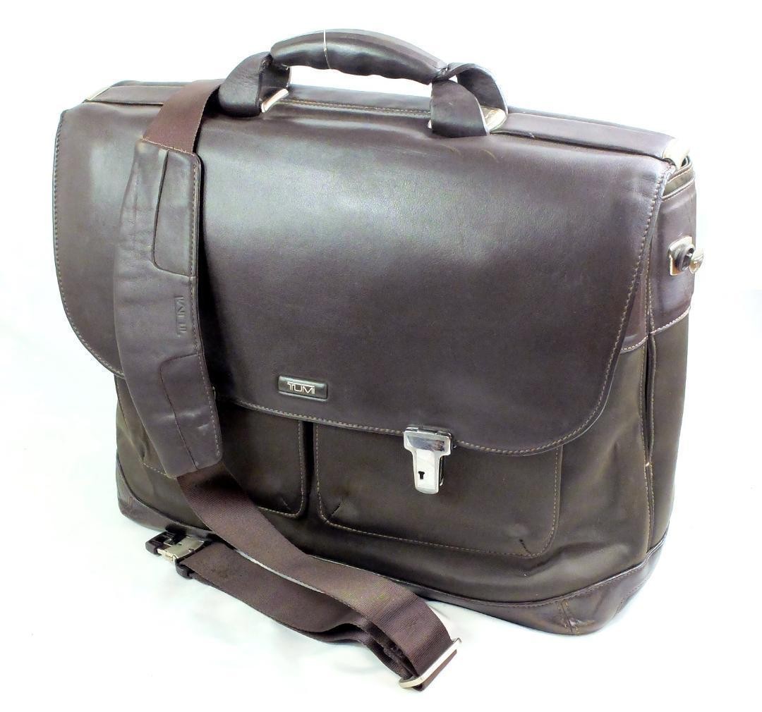 TUMI T-Tech Formula Targa Briefcase Brown Leather Microfiber Conditon: Used