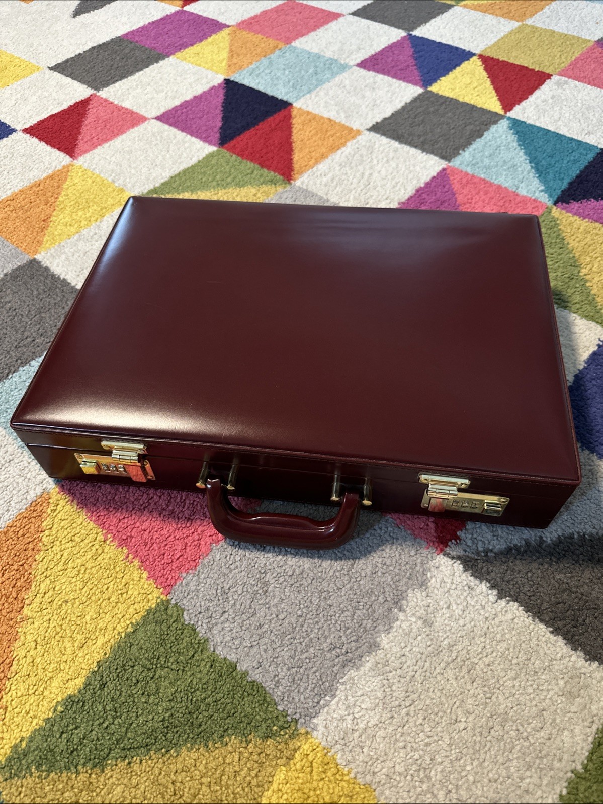 Leather Briefcase Cognac Brown