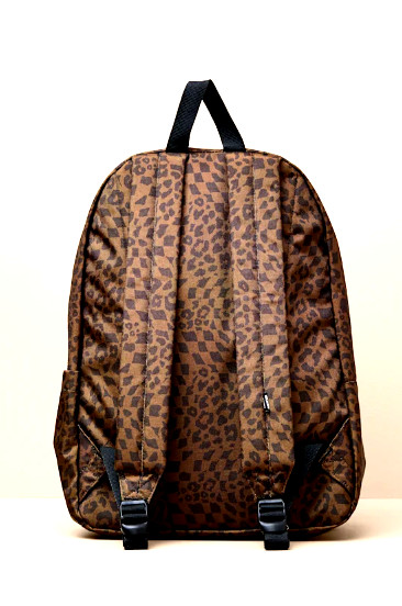 NWT Vans OLD SKOOL CLASS BACKPACK Travel Gym School Bag BROWN BLACK Animal Print