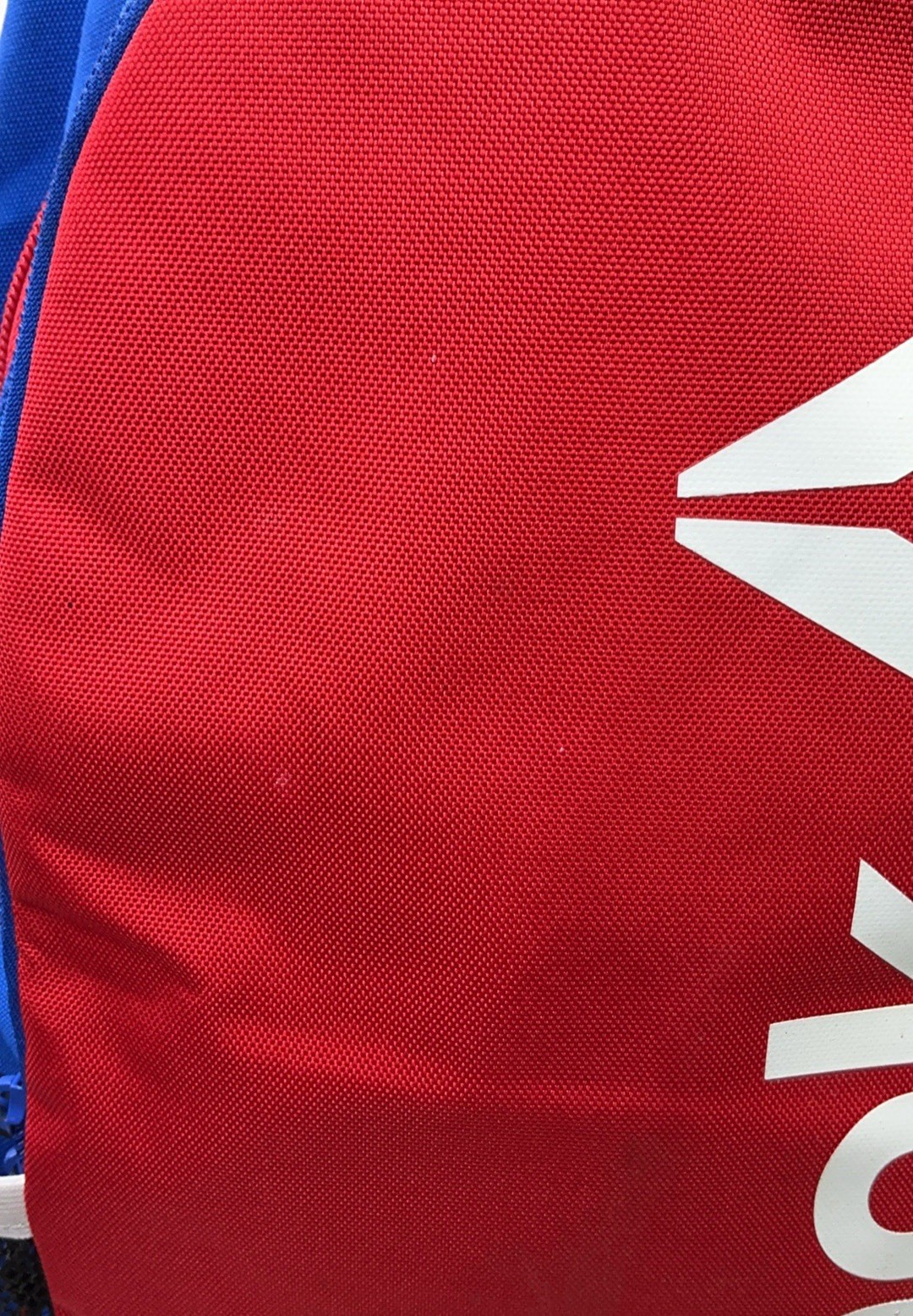 Reebok Red Blue Black Backpack Zip Closure Adjustable Strap Padded Inner Pockets