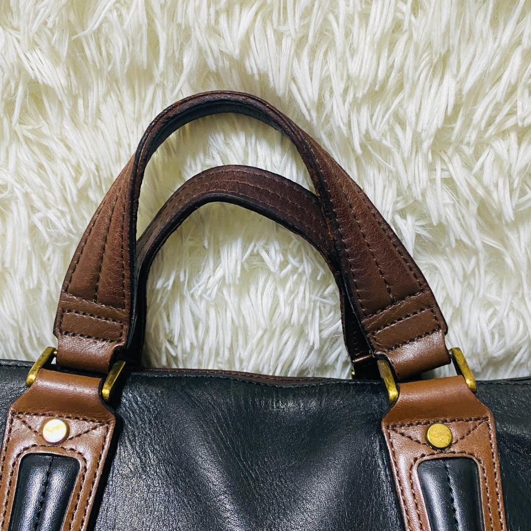 Master-piece 2WAY Large Capacity Leather Business Bag Black 47x38cm (19x15in)