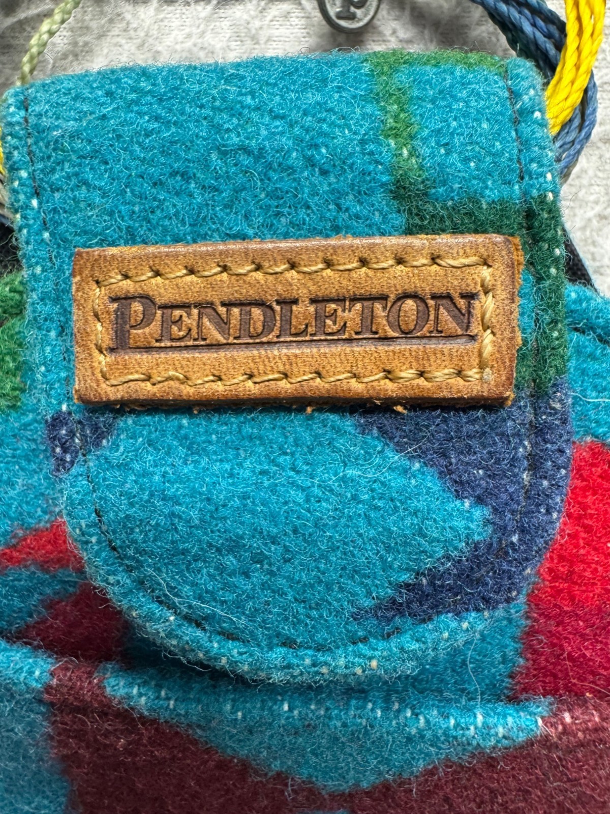 Pendleton Wool Belt Pouch Case With Drawstring Closure & Native Navajo #9890