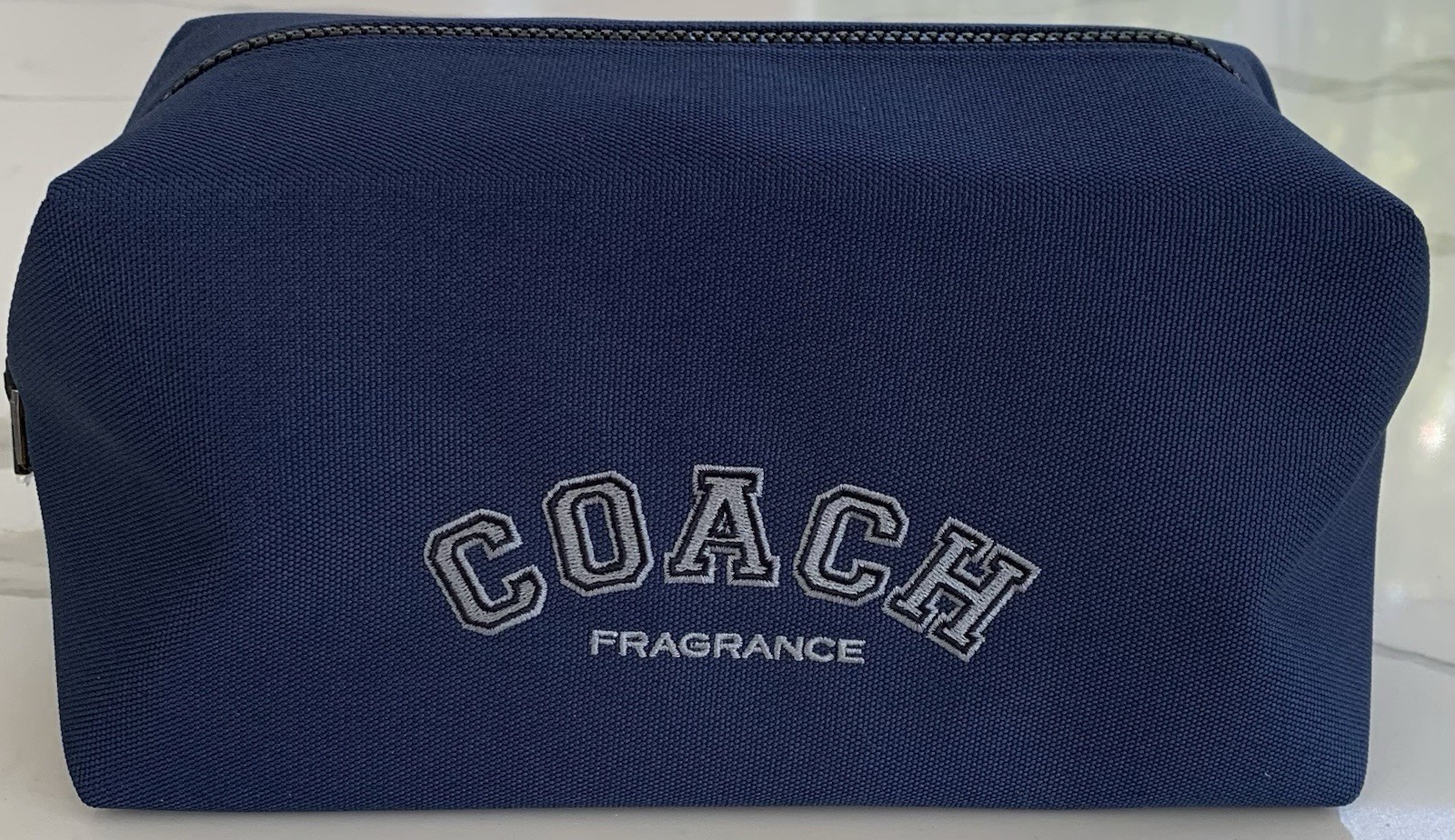 COACH Fragrance Pouch dark blue toiletry cosmetic travel dopp Bag