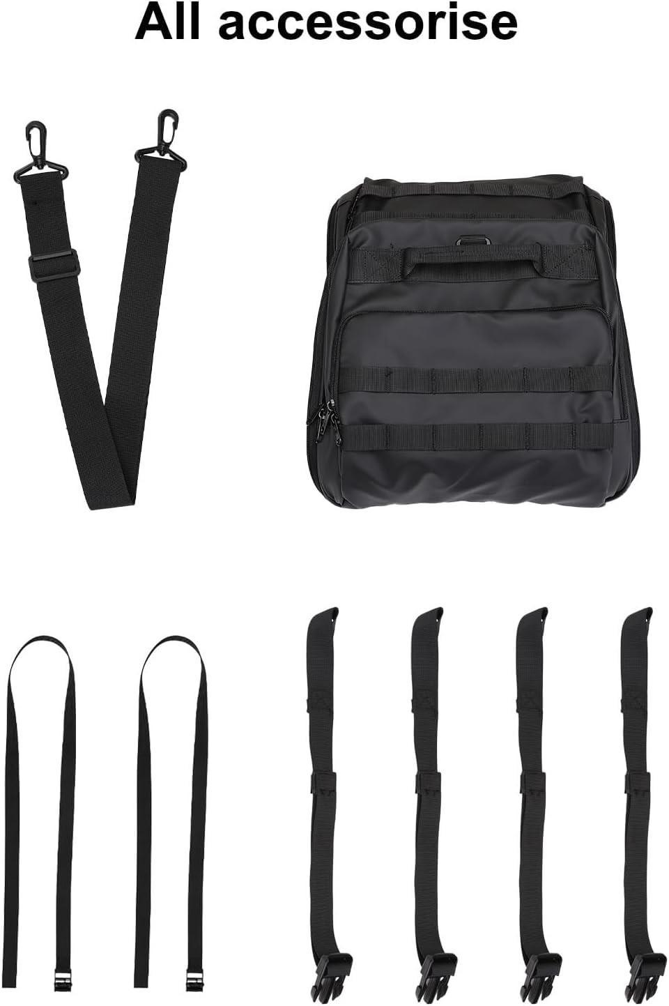 Motorcycle Tail Bag, 32-48L Waterproof Large Capacity Motorcycle Travel Lugga…