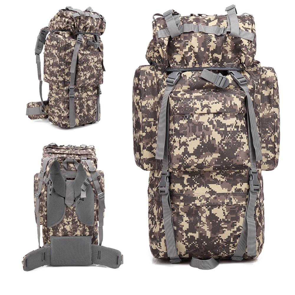 Tactical Army 65 Rucksack Hiking Camping Backpack Travel Nylon Waterproof Bags