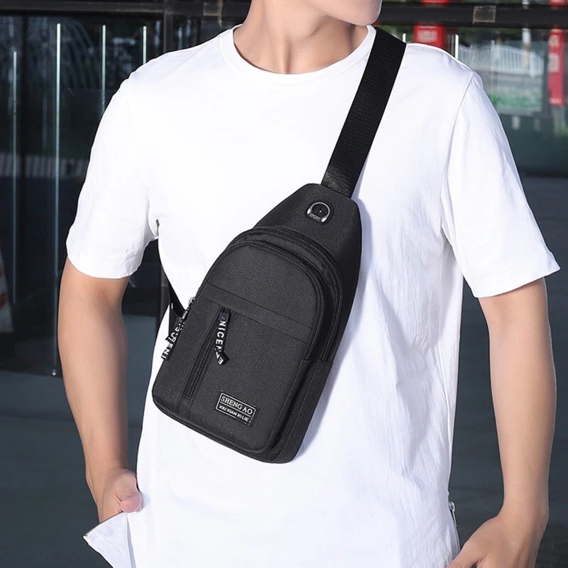 Men’s Chest Bag New Fashion Korean-Style Casual Sports Water-Proof Shoulder Cros
