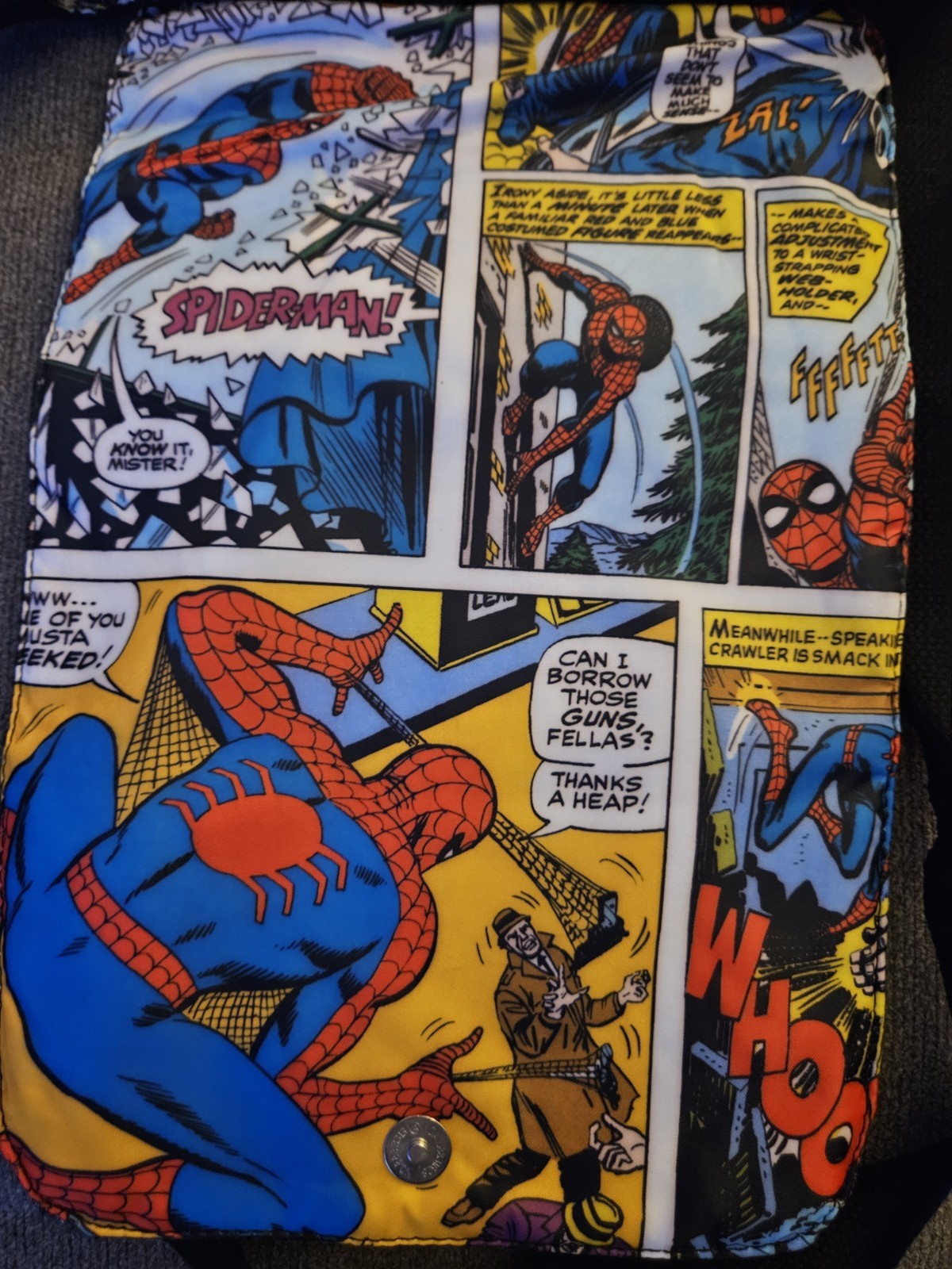 Vintage MARVEL Studios MCU Comics Messenger Bag Crossbody Satchel Spiderman RARE