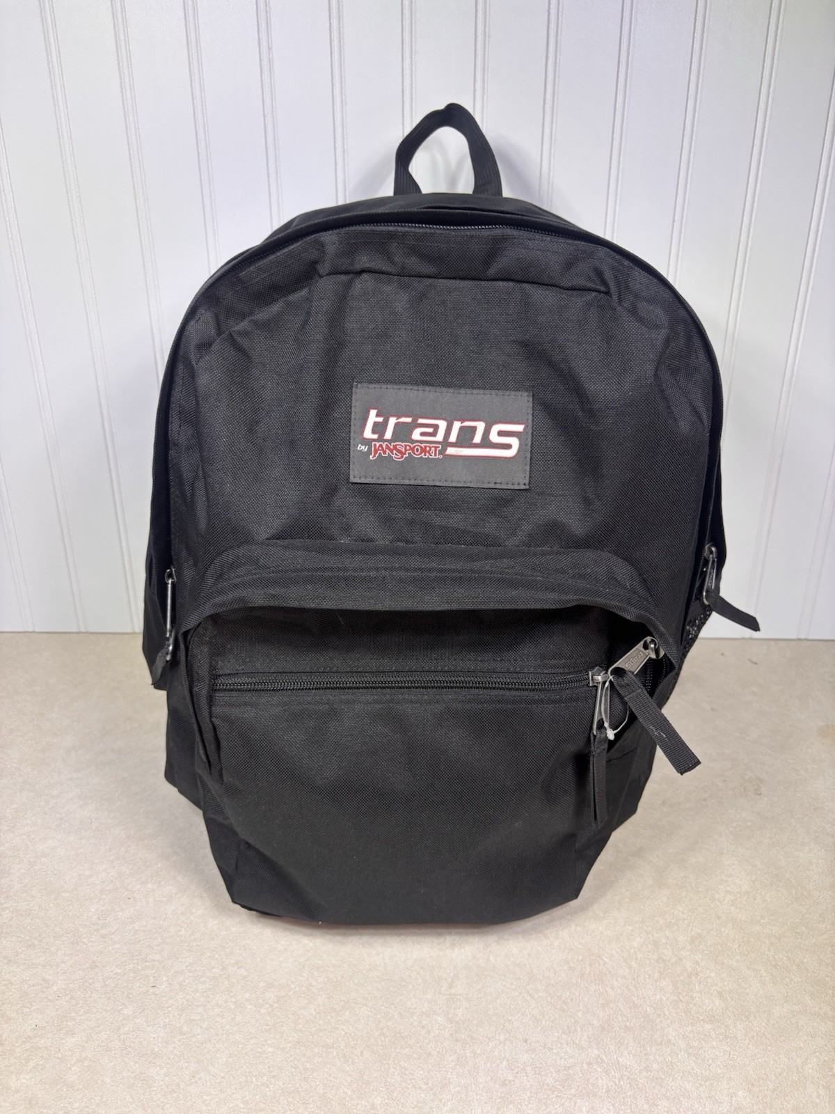 Trans By Jansport Backpack Blwck Multi Zip Bookbag School Sport Travel Bag