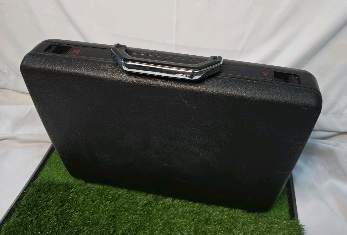Samsonite Broker GL 1985 Black Hard Shell Slim Brief Case No Key