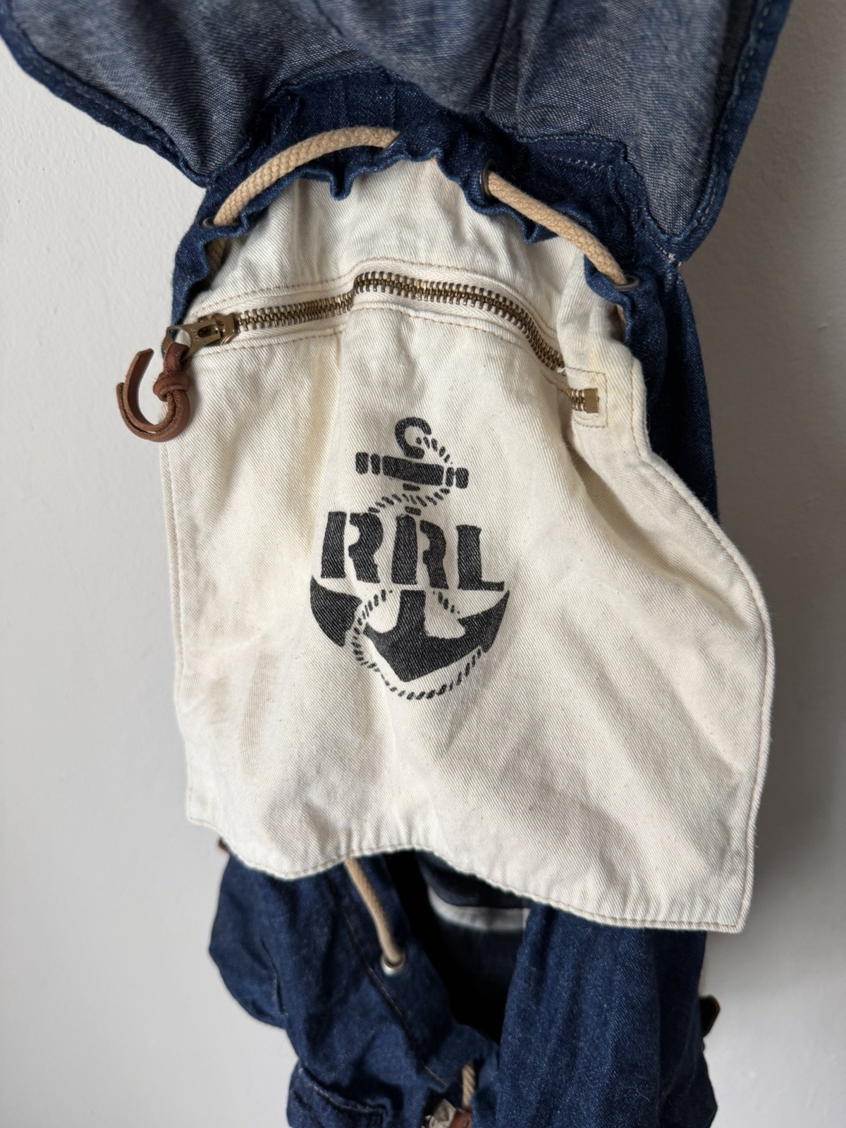 Polo Ralph Lauren RRL Stenciled Denim Backpack