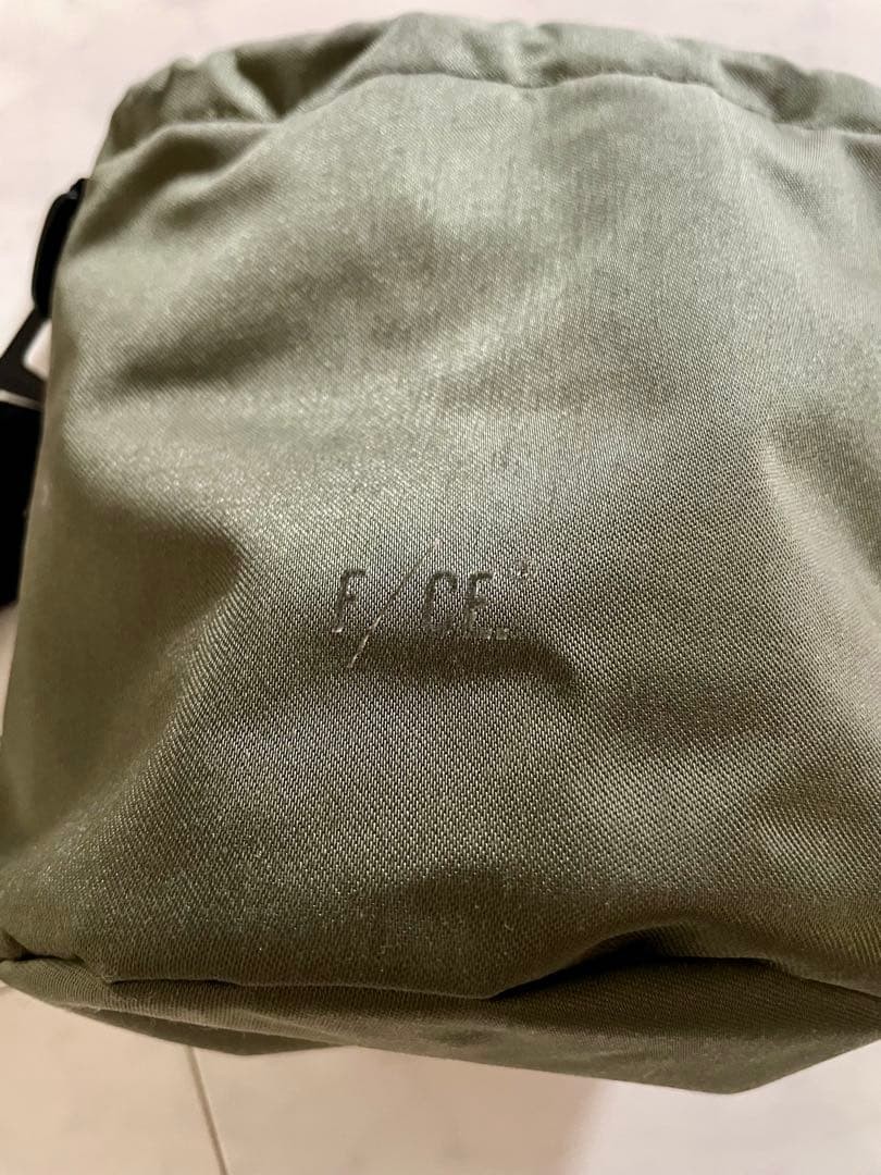 F/CE. Satin Drawstring Mini Bag Olive Nylon Shoulder Bag Japan