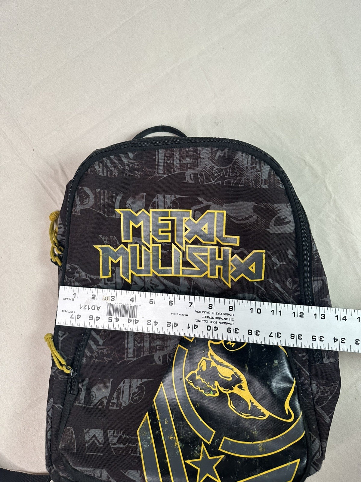 Used Rare Y2K Metal Mulisha Backpack Skate Skull Laptop School BMX