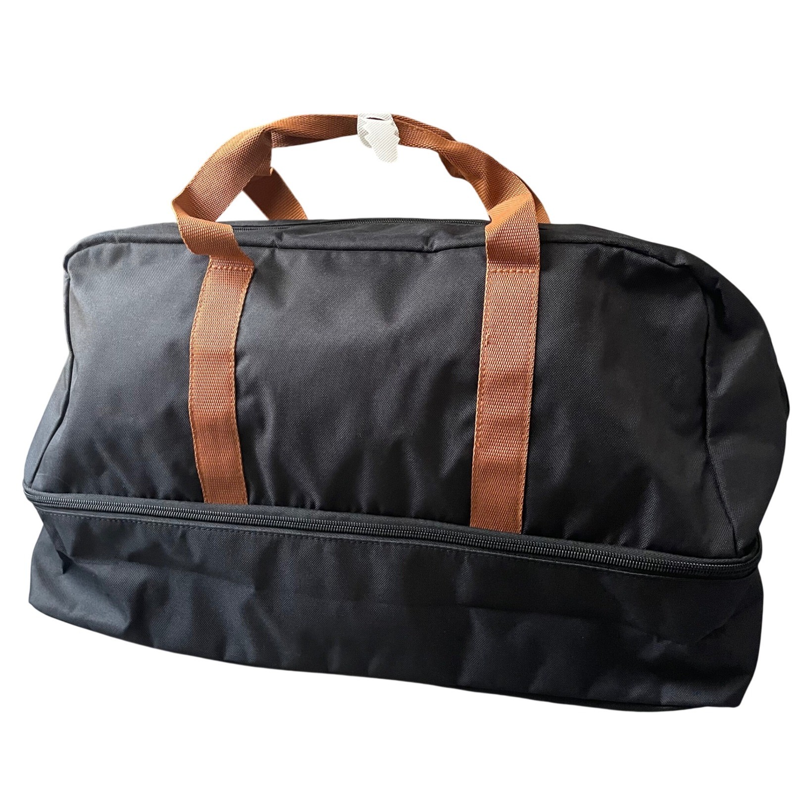 DSW Black and Brown Weekender Bag with Shoe Compartment