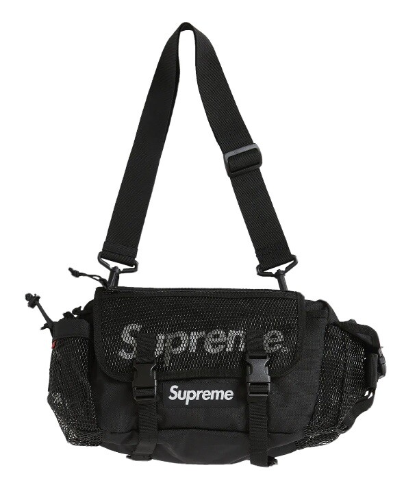 Authentic Brand New Supreme Cordura Black Mesh Waist Bag Spring/Summer 20