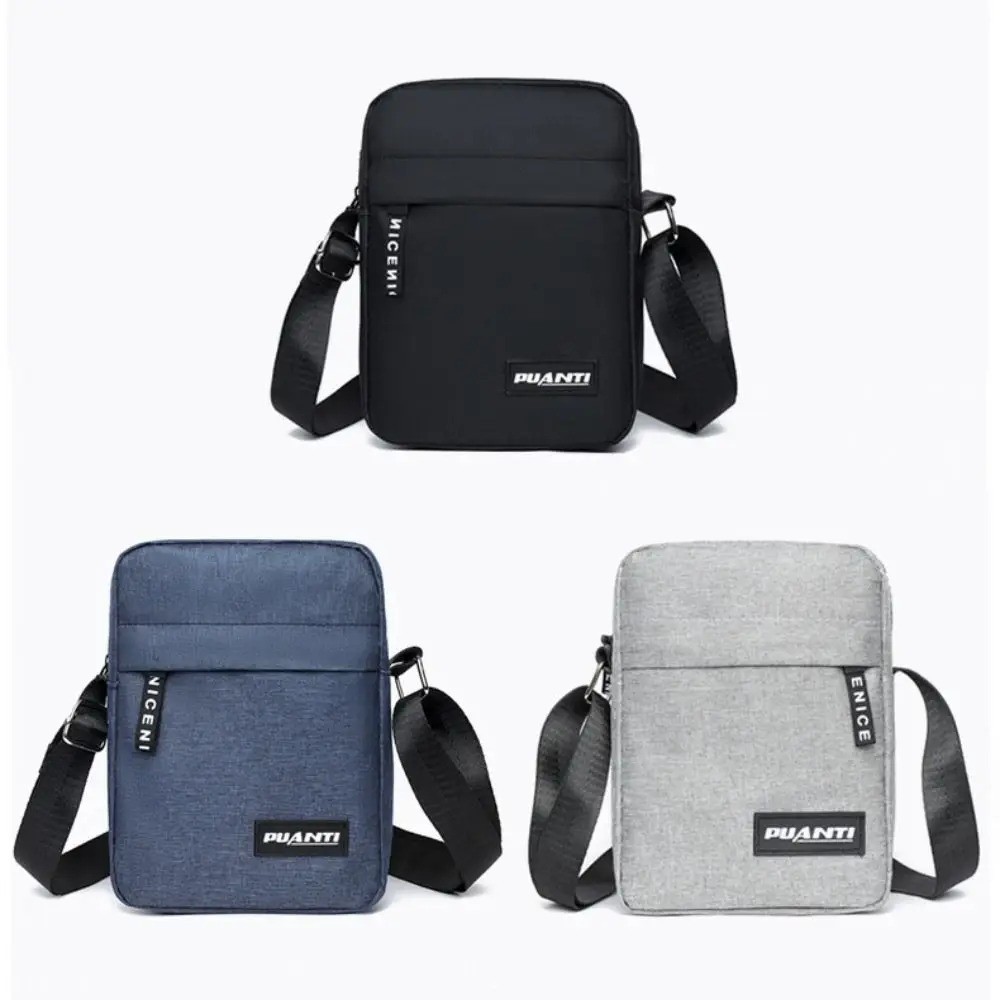 Mini Nylon Shoulder Bag Men Solid Color Crossbody Bag Casual and Fashionable