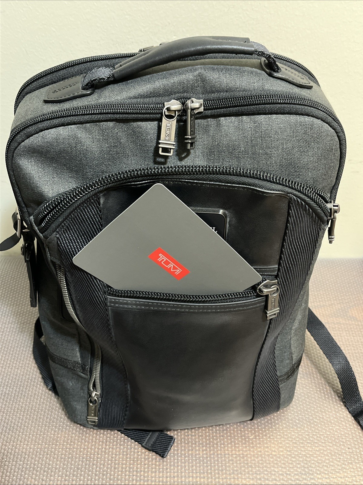 Tumi Alpha Bravo Davis Backpack Laptop Carry Bag Nylon Leather 232682GT3 – EUC