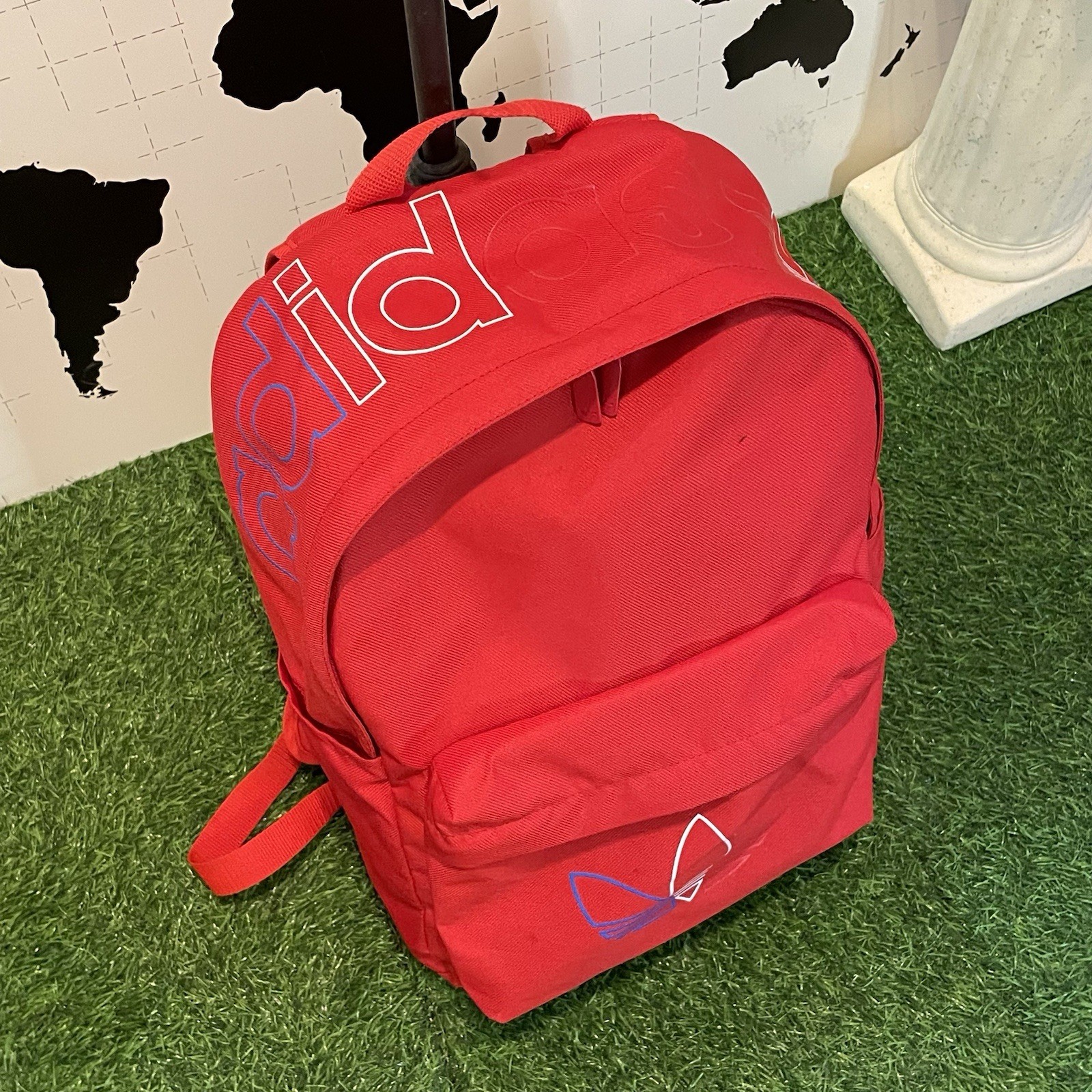 Adidas Adicolor Tricolor Classic Backpack Red Primeblue 90s Heritage
