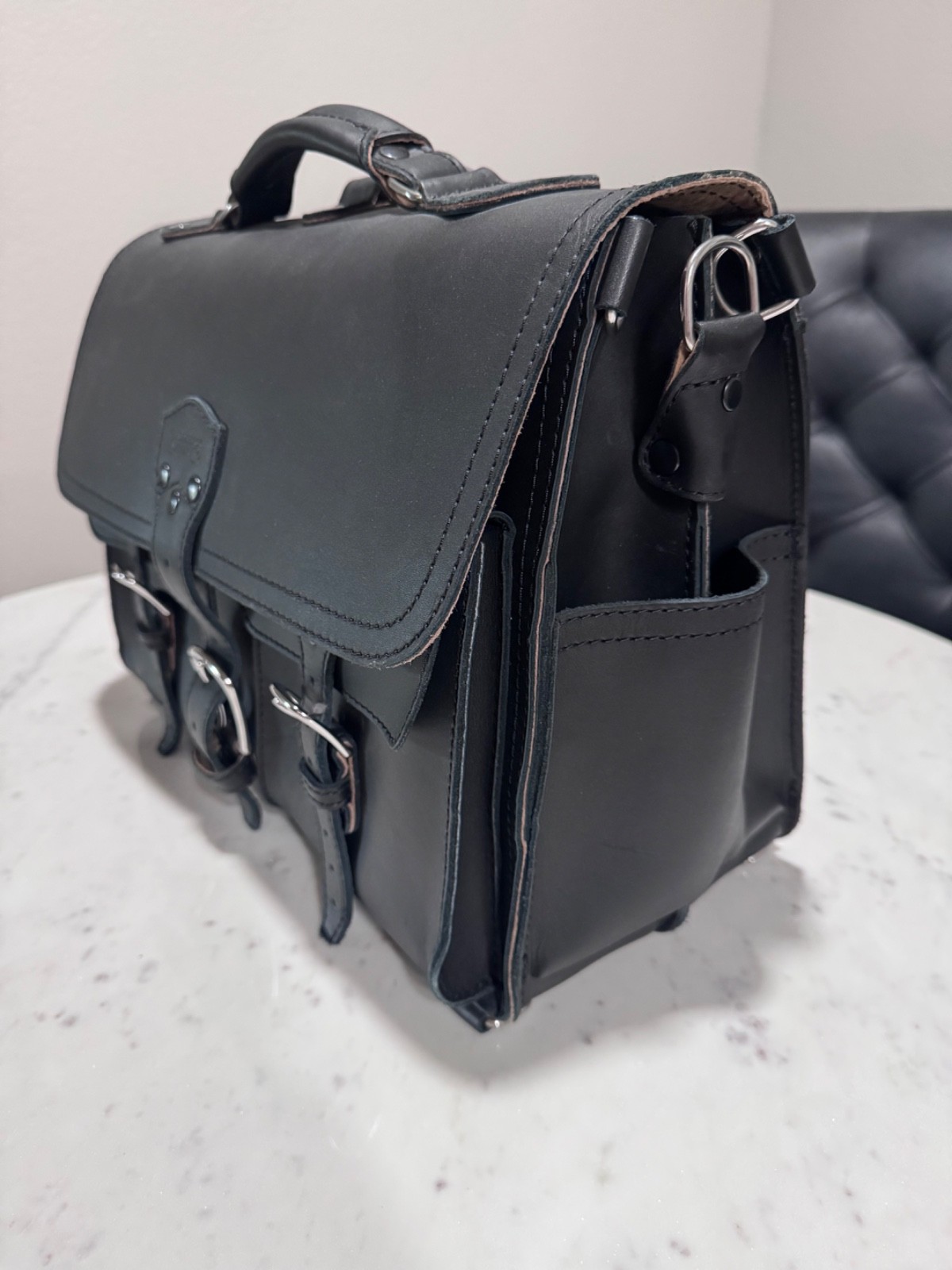 Saddleback Leather Front Pocket Leather Briefcase – Genuine Full Leather