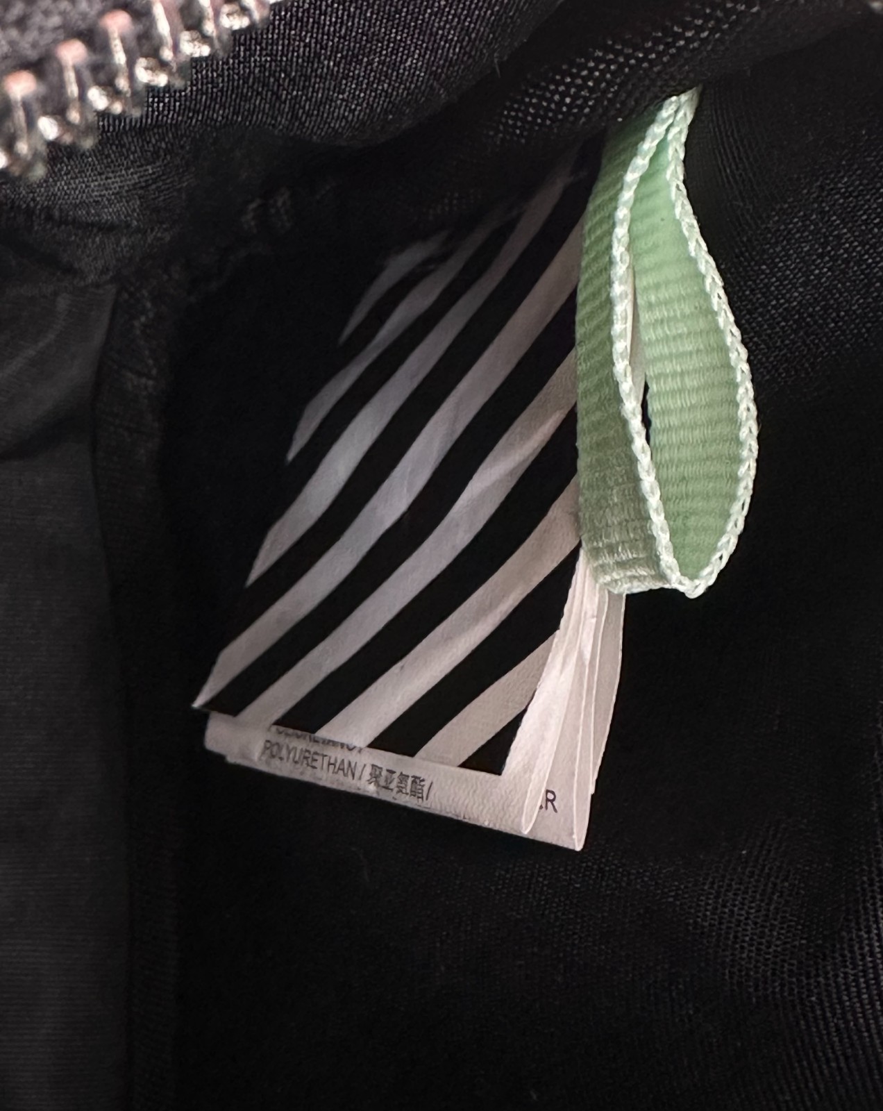 Off-White Virgil Abloh Nylon Webbing Messenger Crossbody Bag Black