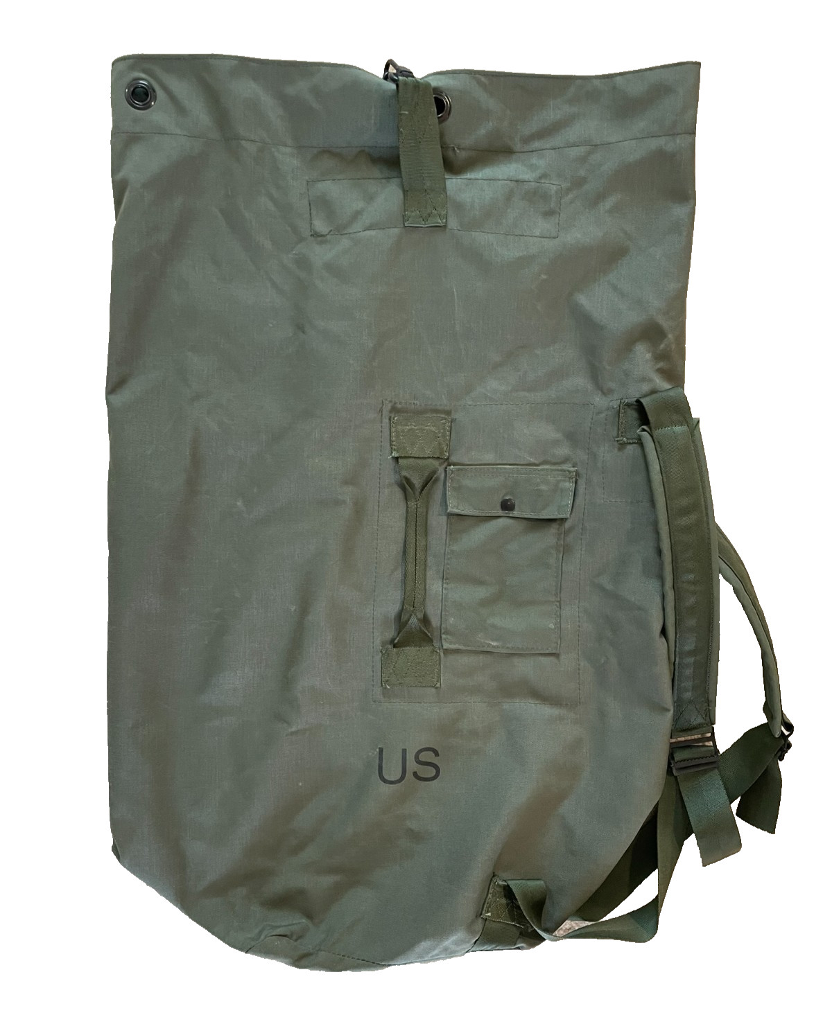 Duffel Bag OD Green USGI 8465-01-117-8699 Nylon Sea Bag Backpack Straps 36×24