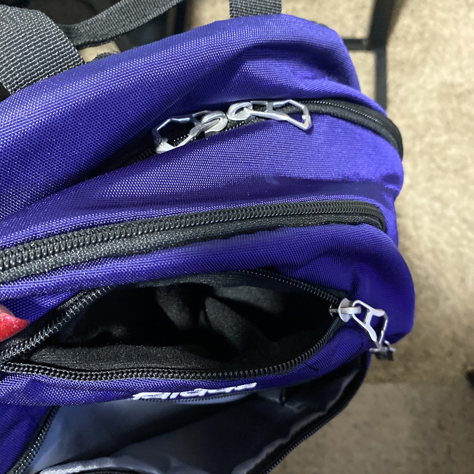Adidas Striker Backpack Purple Black unisex back to school sturdy Book Bag