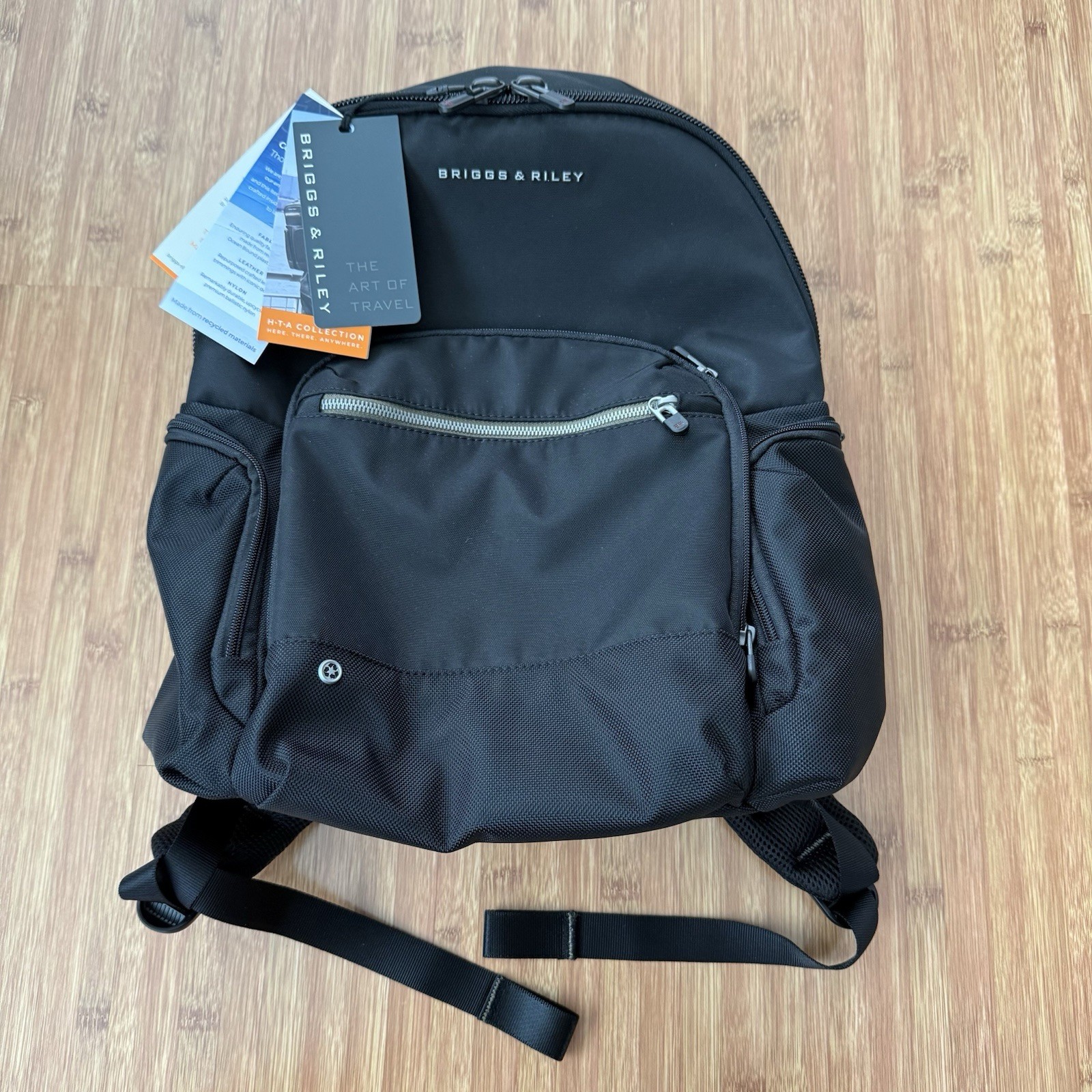 NWT Briggs & Riley HTA Medium Cargo Backpack Black RFID AK126-4 Monogram READ