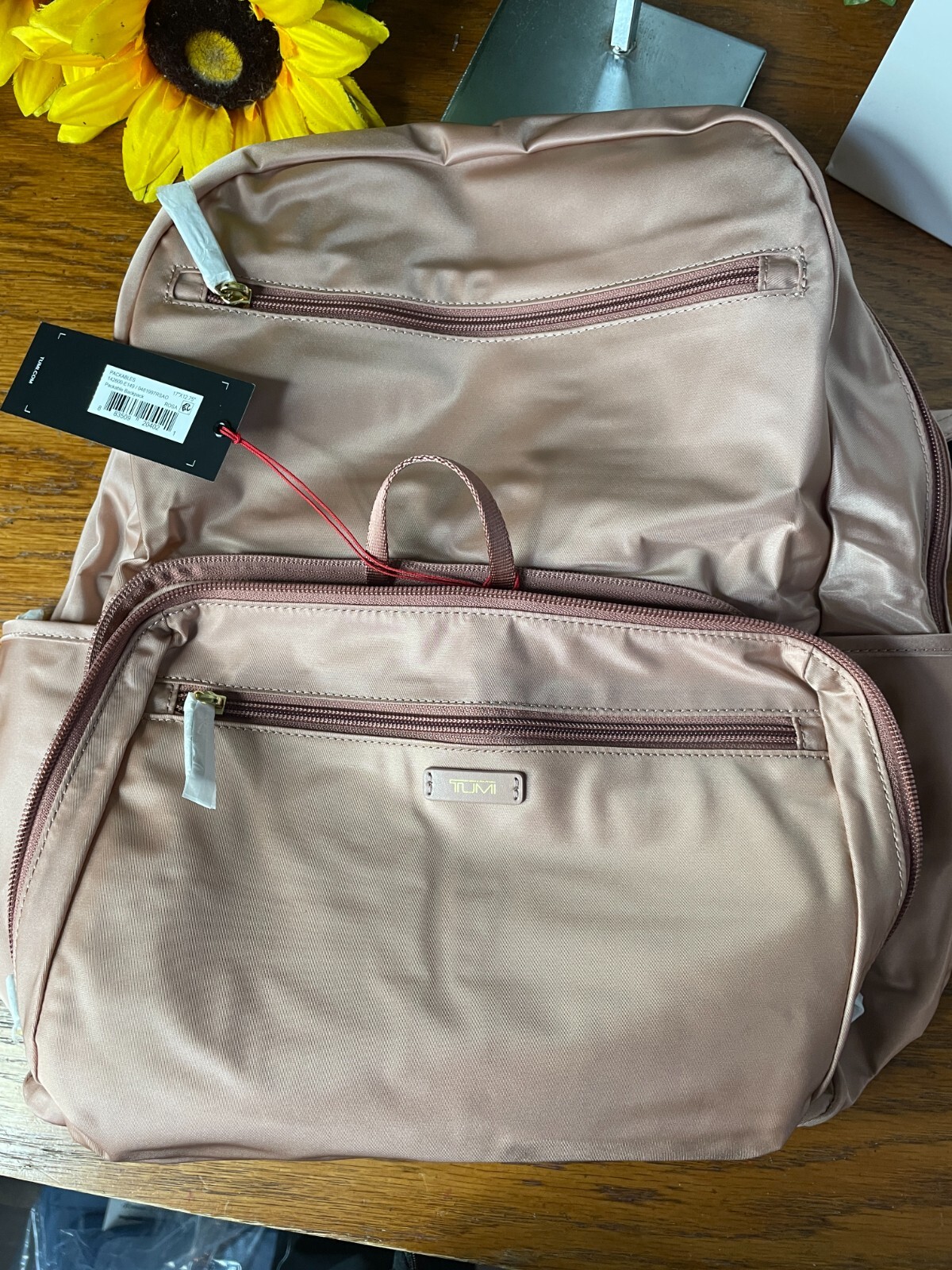 NWT TUMI ROSA PACKABLE BACKPACK FOLDABLE SHOULDER LARGE BAG TRAVEL CARRYON