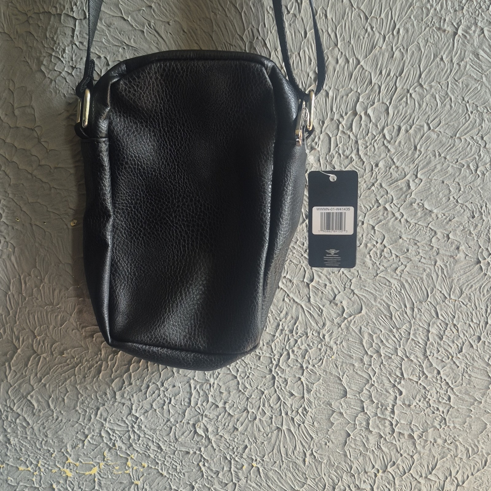Buckle-Down NASA Logo Black Crossbody Bag, Zip Closure, Adjustable Strap