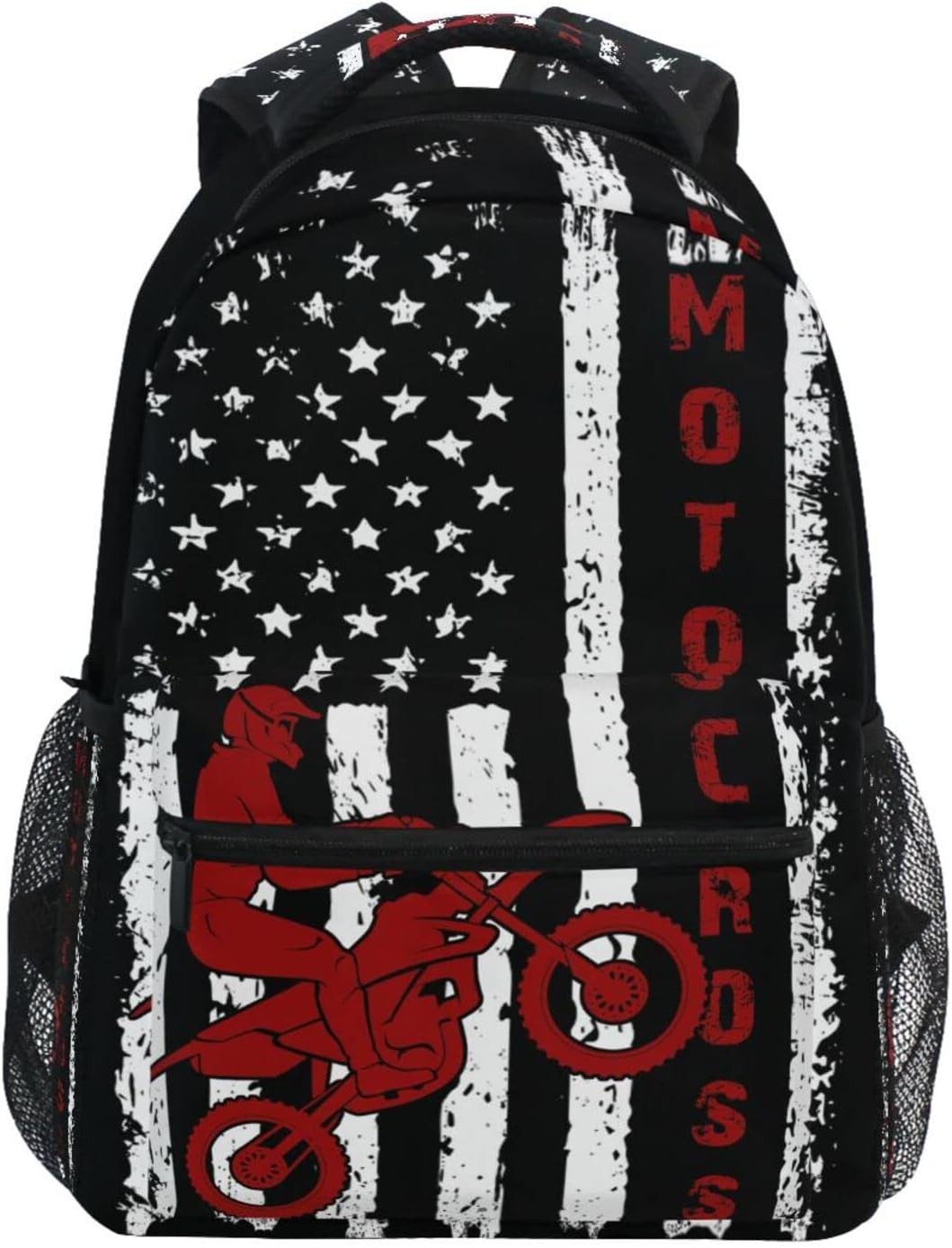 Versatile American Flag Travel & Hiking Backpack – Lightweight & 4 Pocket Design