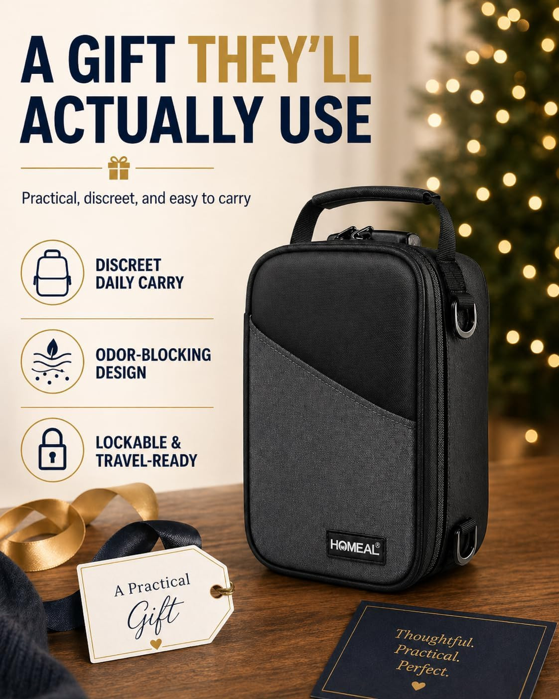 Smell Proof Bag with Combination –Lockable Discreet Carbon Odor Control for Home