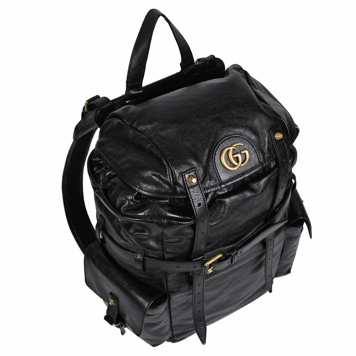 Gucci i I GG Marmont Liber Tiger Backpack Daypack Leather Black 526908 r0_0705