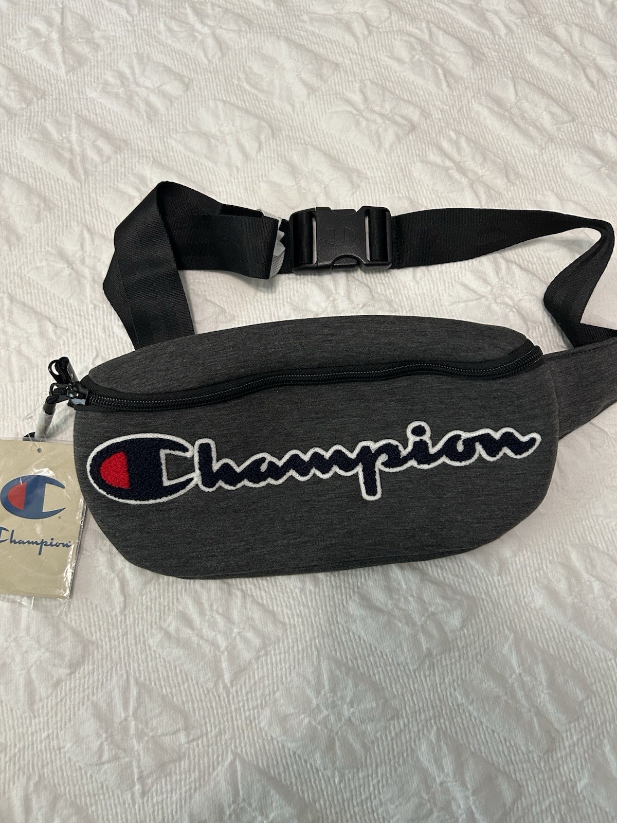 Champion Dark Grey Belt Bag & Fanny Pack Adjustable Strap Exterior Zip Pocket