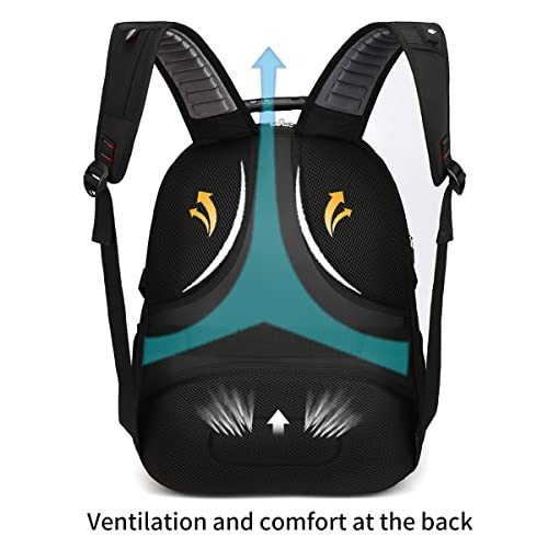 50L Travel Laptop Backpack Red Fits 17 Inch Laptops Lock